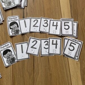 Number activity cards